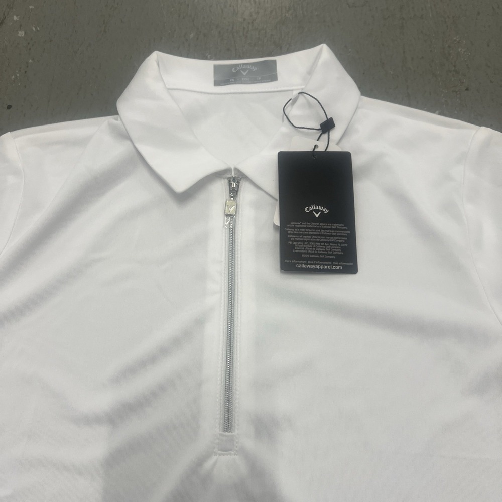 Callaway Opti-Dri Women's White Performance Golf Polo Shirt XS Ladies Premium - Picture 6 of 6